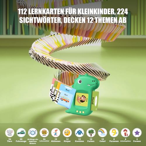 Sprechende Lernkarten Kinderspielzeug Lernspielzeug Deutsch 3 4 5 6 Jahre – Ansicht 3