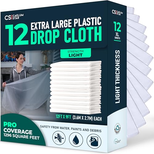 Caelum Star 12 Pack 12x9 ft Extra Large Plastic Drop