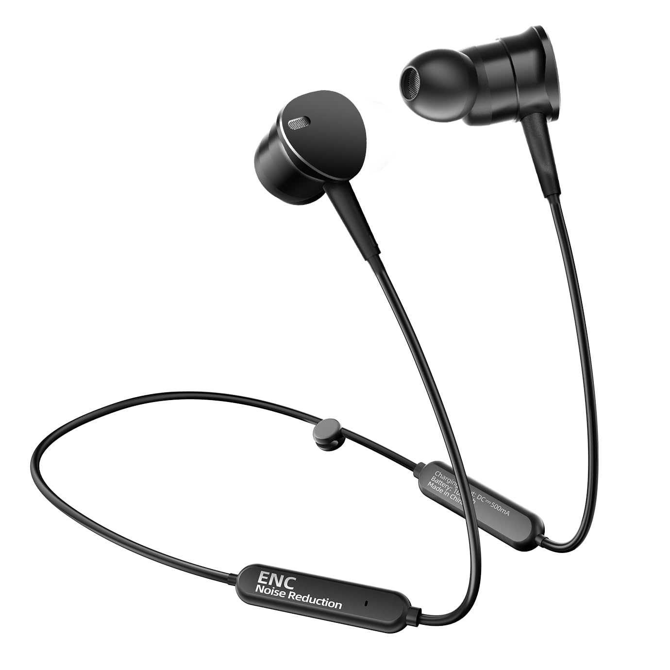 Auriculares con banda para el cuello, graves profundos con micrófono de cancelación de ruido, auriculares inalámbricos, banda magnética para el cuello, auriculares Bluetooth, aislamiento de ruido