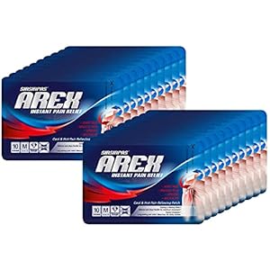 Sale AREX Cool & Hot Pain Relieving Patch, Medium 20 Pack (200 Patches Total)