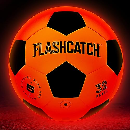 Flashcatch SH-012 Light Up Soccer Ball - Glow In The Dark - No 5 - Sports Gear Gifts For Boys & Girls 8-15+ Year Old - Kids, Teens Gift Ideas - Cool Boy Toys Ages 8 9 10 11 12 13 14 15 Glowing Night Activity thumb #8