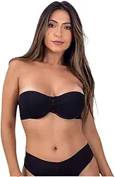 Kit 2 Sutiãs Femininos Tomara Que Caia com Bojo, Aro de Sustentação e Alças Removíveis em Poliamida e Elastano