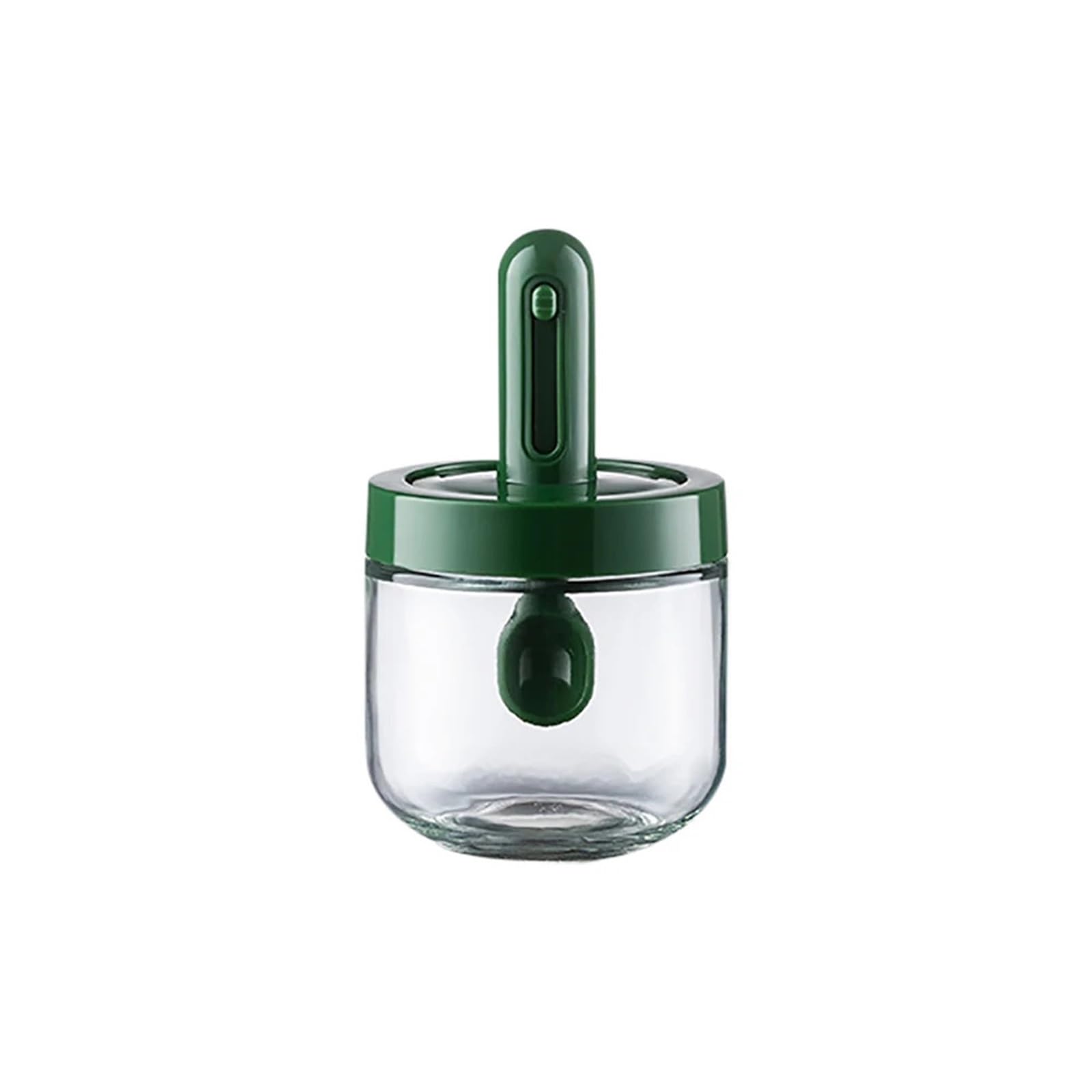 UBOHUZ 2Pcs Telescopic Seasoning Bottle Household Kitchen Box Sub-packed Salt and Spices Storage With Spoon Lid for Salt Sugar Spice Pepper(Green)