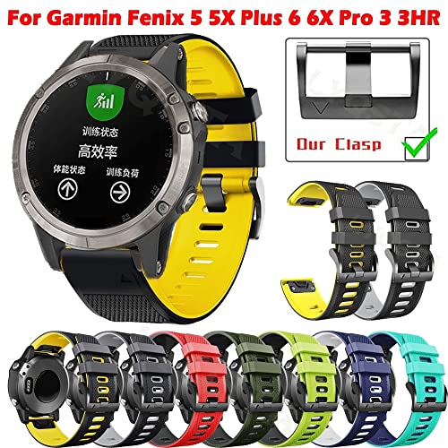 Correas de silicona de liberación rápida y repuestos para Garmin Fenix 5 Plus 2