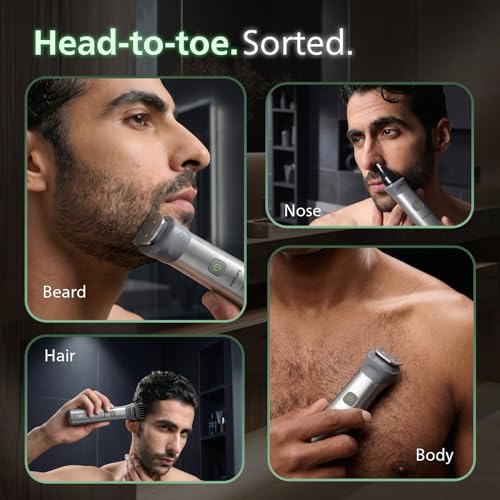 Image of Philips India's No.1 Men's Trimmer* | Effortless styling | BeardSense Technology | All-in-One Grooming Kit- Face, Head, Body | 120min runtime | IPX7 Waterproof | 5yr warranty* | MG5932