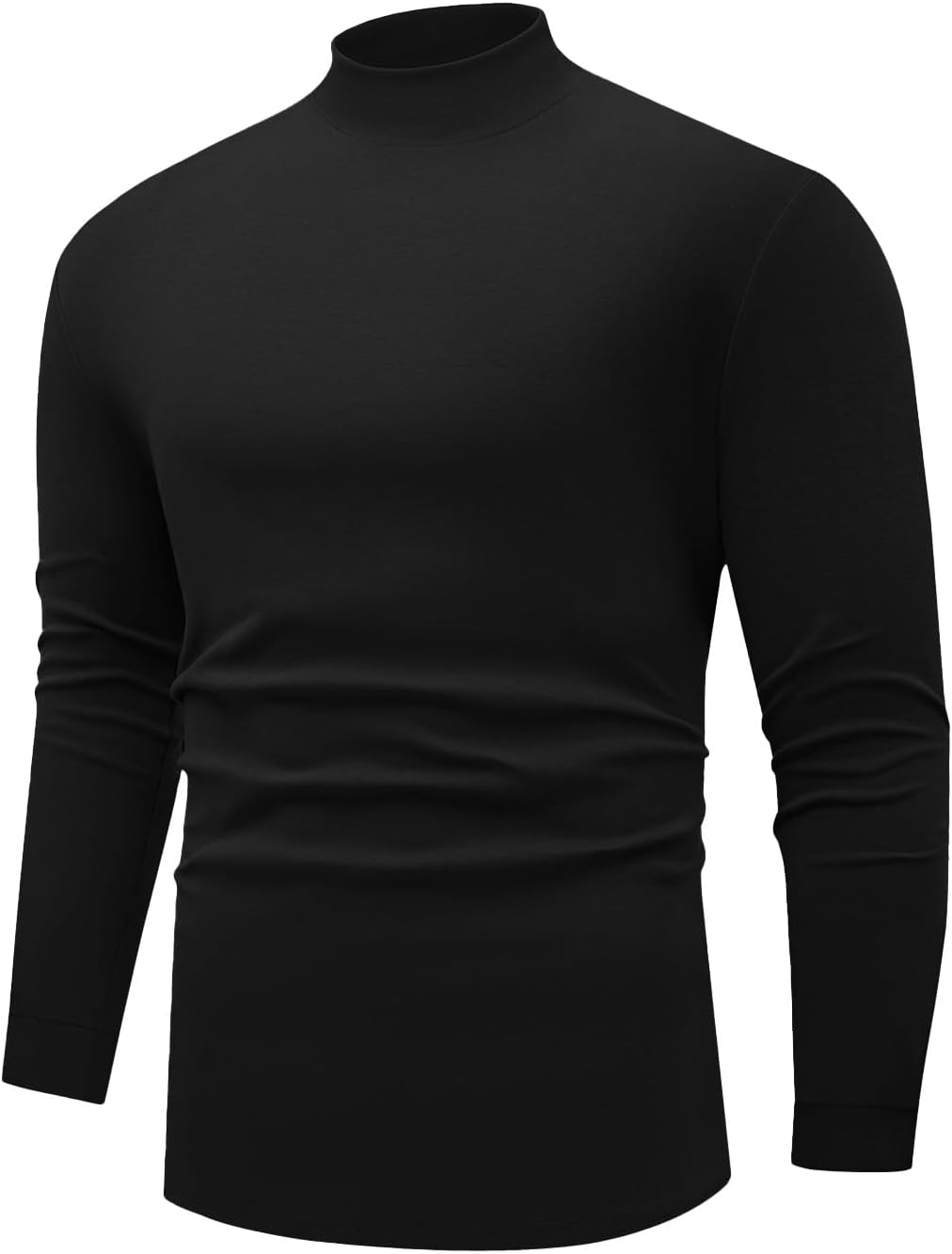 Sailwind Men's Mock Turtleneck Long Sleeve Shirt Cotton Basic Thermal Undershirt Lightweight Pullover - Image 3