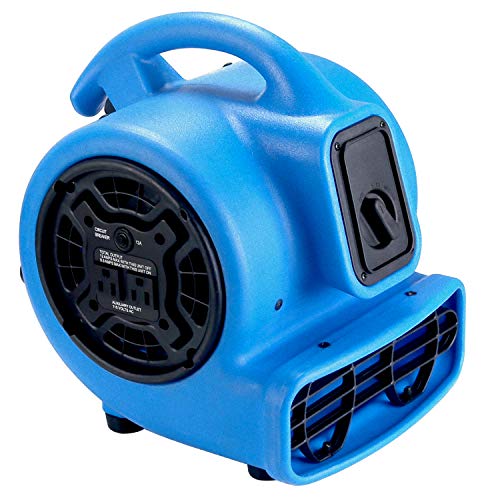 MOUNTO 1/5hp 3 Speed 800cfm Mini Commercial Air Mover Floor Dryer Fan