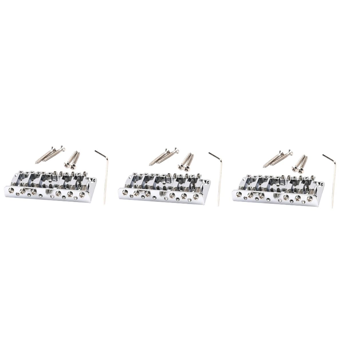 ifundom 3sets Ponte Per Chitarra Elettrica Corde Sella Accessorio Cromato Per Strumenti Musicali Migliora Suono e La Giocabilità