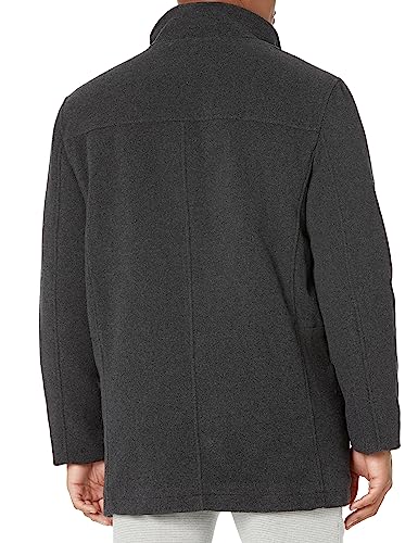 Image of Cole Haan mens Full Zip Wool Plush Car Coat