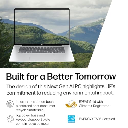 HP OmniBook 5 16 inch Next Gen AI PC, 2K Display, Snapdragon X X1-26-100, 16 GB RAM, 512 GB SSD, Qualcomm Adreno GPU, Windows 11 Home, Glacier Silver, 16-fb0299nr - image 9