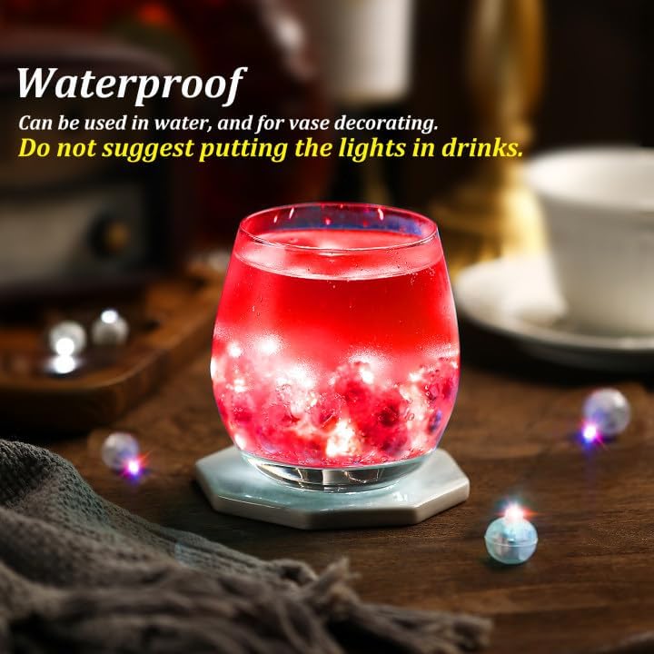 Miniatura 5 de ZGWJ 50 mini luces LED, globos de luz LED para decoraciones de fiesta, luces de fiesta de neón para linterna de papel, huevos de Pascua, fiesta de