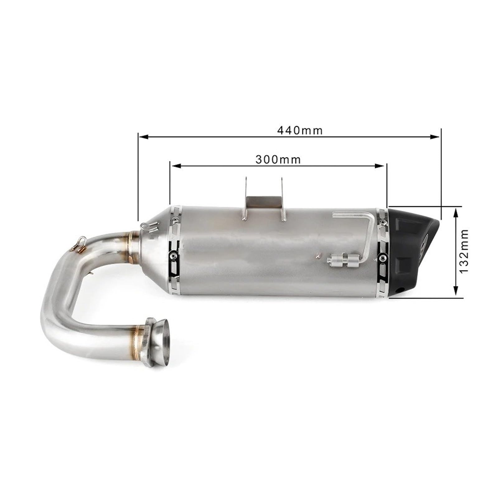 Motorrad Auspuff Schalldämpfer Für CF MOTO UFORCE 1000 Für CFMOTO 1000 2019-2024 Motorrad Slip-on UTV Auspuff Schalldämpfer Mit Verbindungsrohr