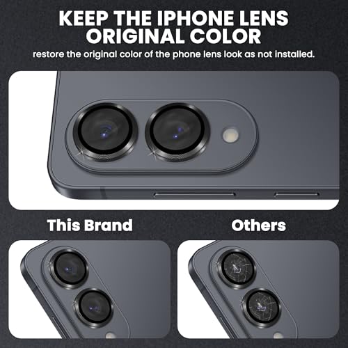 Image of FIRST MART Black Camera Ring Guard Protector for Samsung Galaxy S25 Edge | Tempered Glass with Metal Alloy Rings, HD Clear, Scratch Resistant, Case-Friendly | Pack of 1