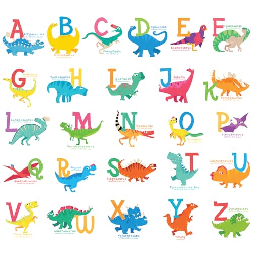 DECOWALL A-Z Dinosaur Alphabet Vinilos Decorativos Pequeños miniatura 1