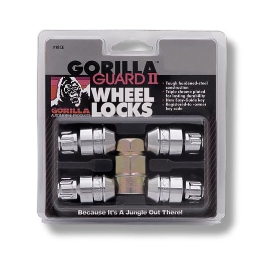 Gorilla Automotive 61631N Chrome Acorn Gorilla Guard II Wheel Locks - Set of 4 (12mm x 1.50 Thread Size)