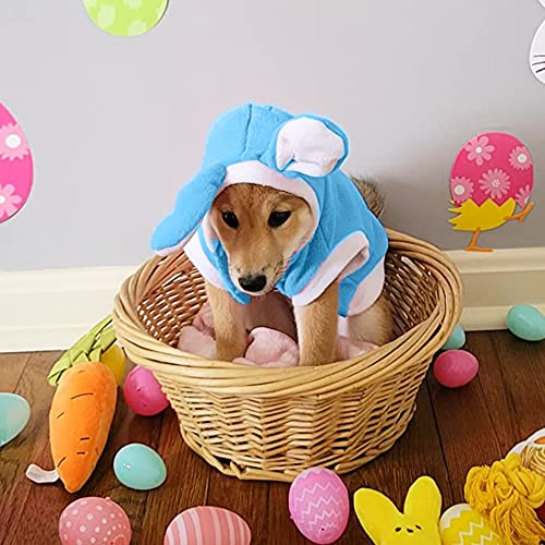 Disfraz de conejito para perro pequeño, talla S, azul miniatura 5