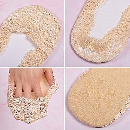 Image of ELEG & STILANCE Women's Low Cut Invisible Net Socks No Show Loafer Toe Anti Slip Foot Socks Set For Sneaker and Loafers (Multicolor, Size - 4 till 6)
