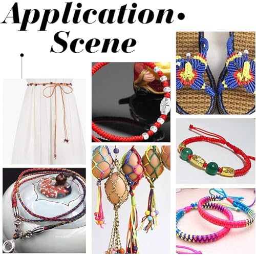 Image of PH PandaHall 1.5mm White Nylon String 100 Yards Lift Shade Cord Blinds Pull String Wind Chime Strings Braided Beading Strings Kumihimo Macrame Thread for Windows Roman Shade Repair Friendship Bracelet