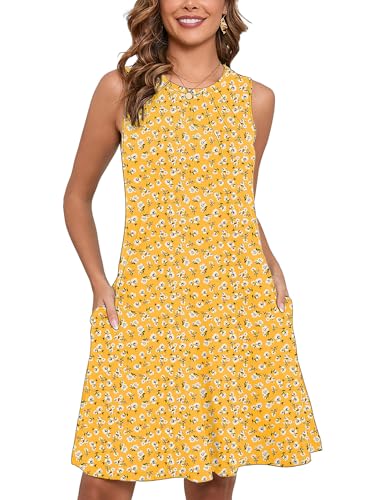 Image of Heymoments Women Sleeveless Summer Beach Dresses with Pockets