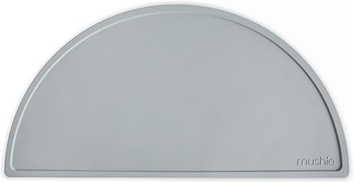 mushie Mantel individual de silicona para niños, diseño antideslizante sin BPA (piedra)