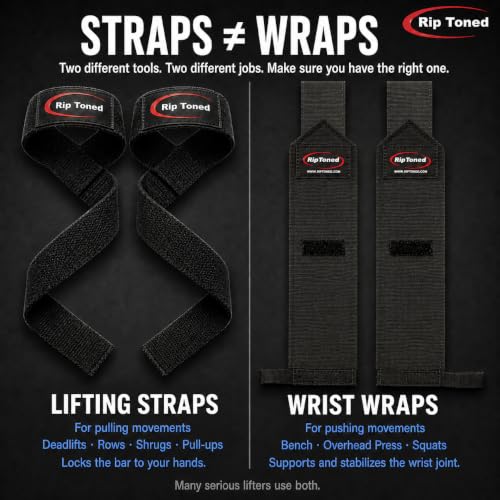 Image of Rip Toned Lasso Lifting Straps for Weightlifting, 23 inch Padded