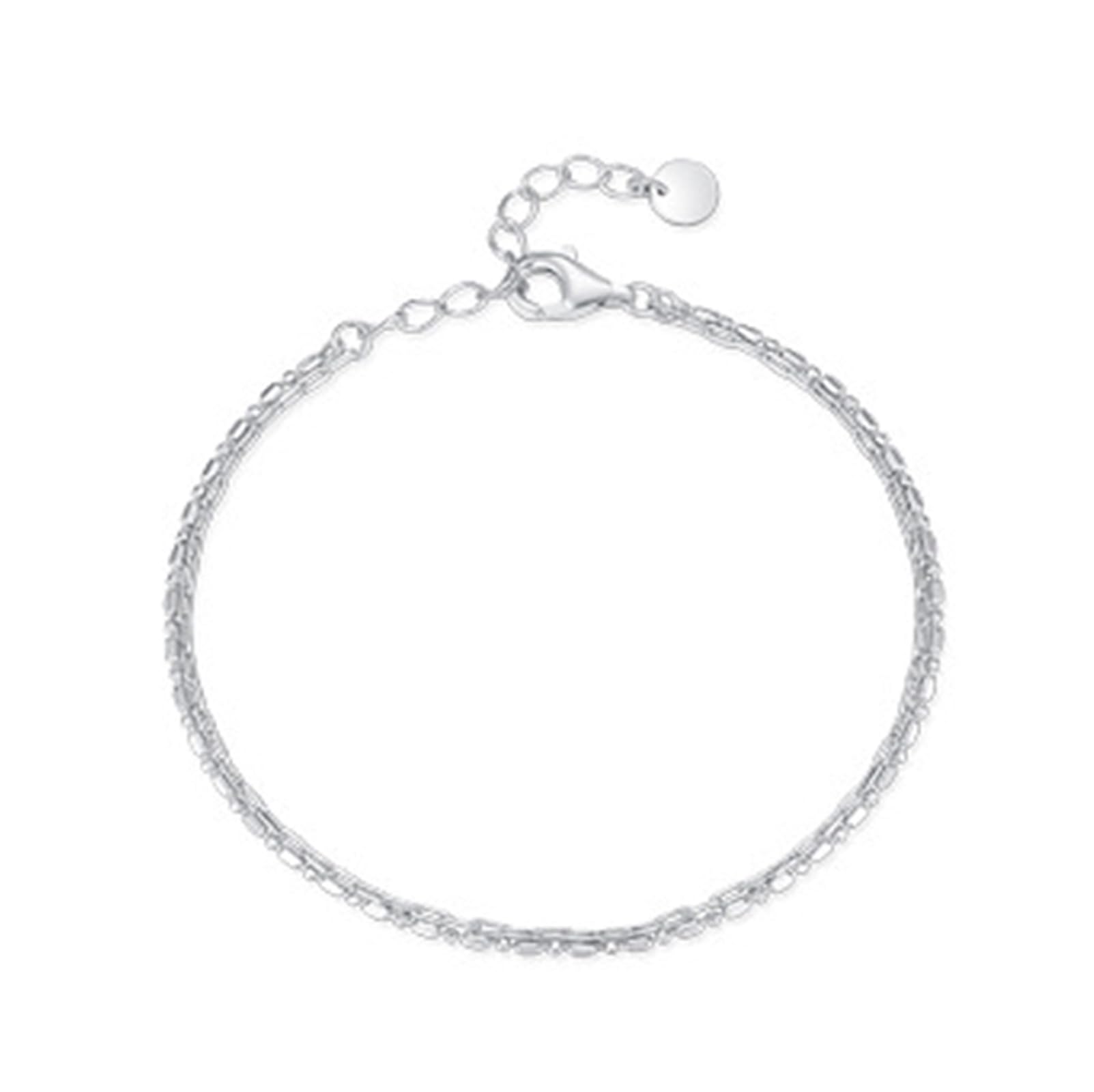 Pulseras vintage para mujer de platino, pulsera de eslabones para mujer joven, PT950 y oro blanco de 9K/14K/18K