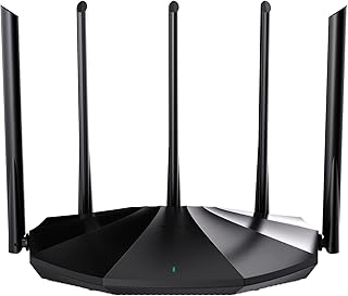 Tenda WiFi 6 AX1500 Smart WiFi Router, Dual Band Gigabit Wireless Internet WiFi 6 Router, 5 * 6dBi High-Gain Antennas, 3 Gigabit LAN Ports, WPA3+OFDMA+MU-MIMO, RX2Pro(Black)