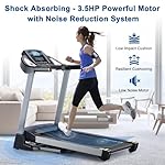 15% Auto Incline Treadmill with Bluetooth Speaker, 20" Wide 3.5HP Folding Electric Treadmill with LCD Display Easy Assembly Running Walking Exercise Machine for Home Use, 350 LBS Capacity - Image 5