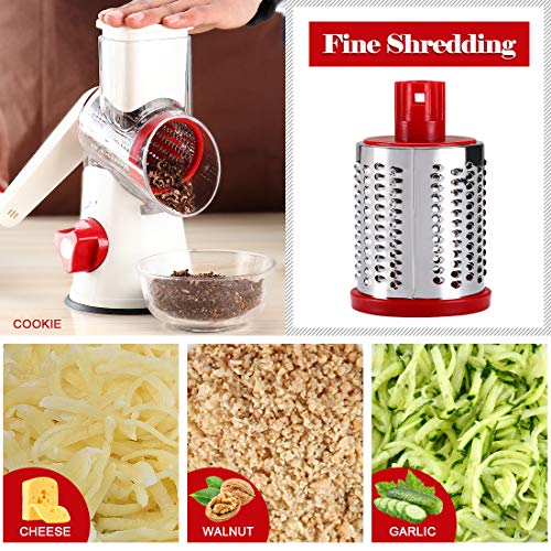 image for Ourokhome Rotary Cheese Grater Hand Crank, Kitchen Shredder Speed Mand