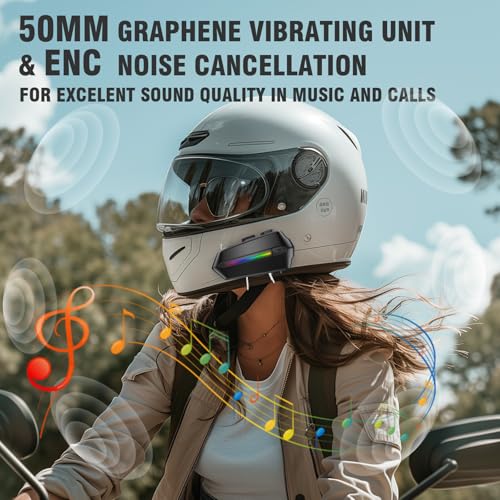 Image of EDYELL Bluetooth Dual Earphone for Helmet | Wireless On Ear V5.4 | HD Calling and HiFi Music | IP67 Waterproof Headset | Compatible with All Helmets-C5S (C5S)