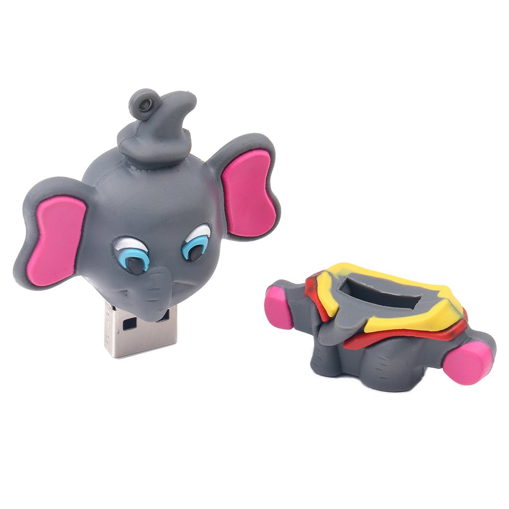 Elephant Cartoon USB Flash Drives Pendrive Memory Sticks Storage for Laptop 16GB