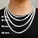 Silver Chain for Men - Sterling Silver Chain for Men Cuban link Chain 7mm Mens Silver Chain Necklace Soild Silver Necklace for Men 16 Inch Cuban Link Chain for Men Big Silver Chain Mens Jewelry