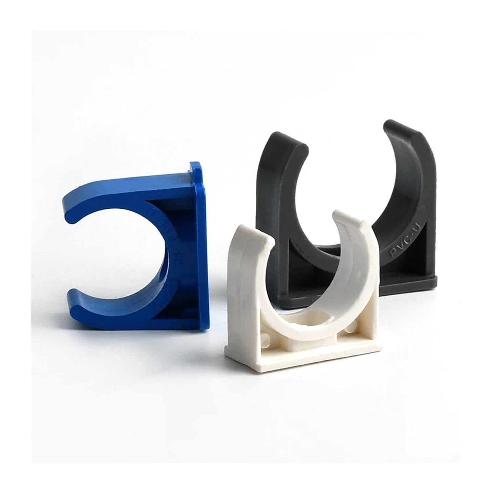Abrazaderas de PVC en forma de U para, Abrazadera de tubo PVC en forma U, azul, varios tamaños, 5 piezas(110MM)