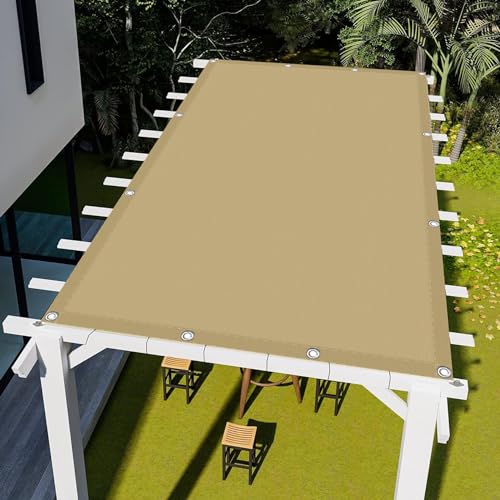 Voile d'ombrage rectangulaire 2.5x3m jaune sable imperméable pour terrasse
