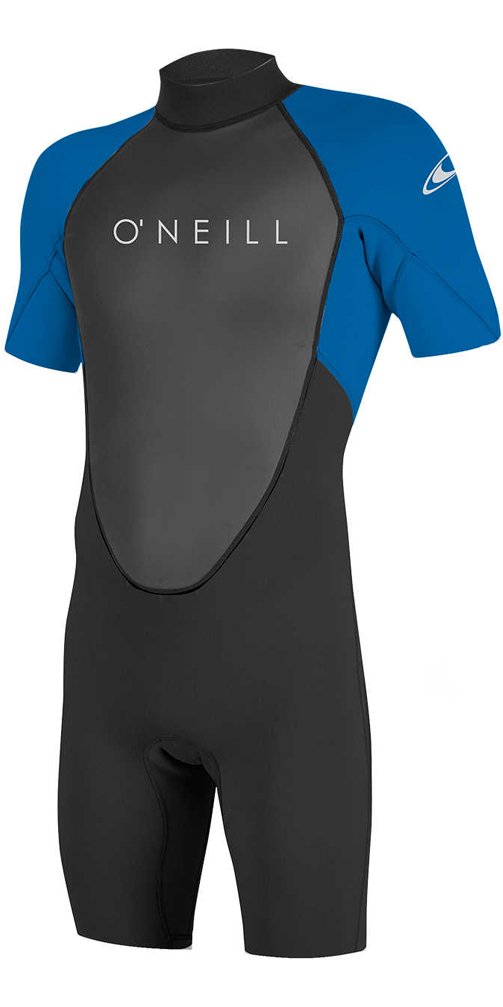 O'Neill Wetsuits Men's Reactor-2 2mm Back Zip Spring Wetsuit, Black/Ocean, XL