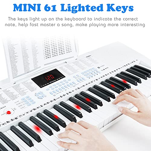 Vangoa Clavier De Piano 61 Touches, Synthetiseur Touche Lumineuse,Clavier électronique Piano Pour Debutant, 3 Modes D… - Les Beatles, Paul McCartney, John Lennon, RIngo Starr, George Harrison Vangoa Clavier De Piano 61 Touches, Synthetiseur Touche Lumineuse,Clavier électronique Piano Pour Debutant, 3 Modes D… – Image 3