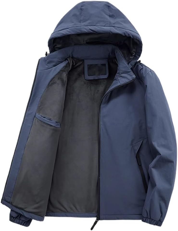 Middle aged Elderly Cardigan, Thickened Casual Sports Jacket, Plush, men's Winter(2XL)