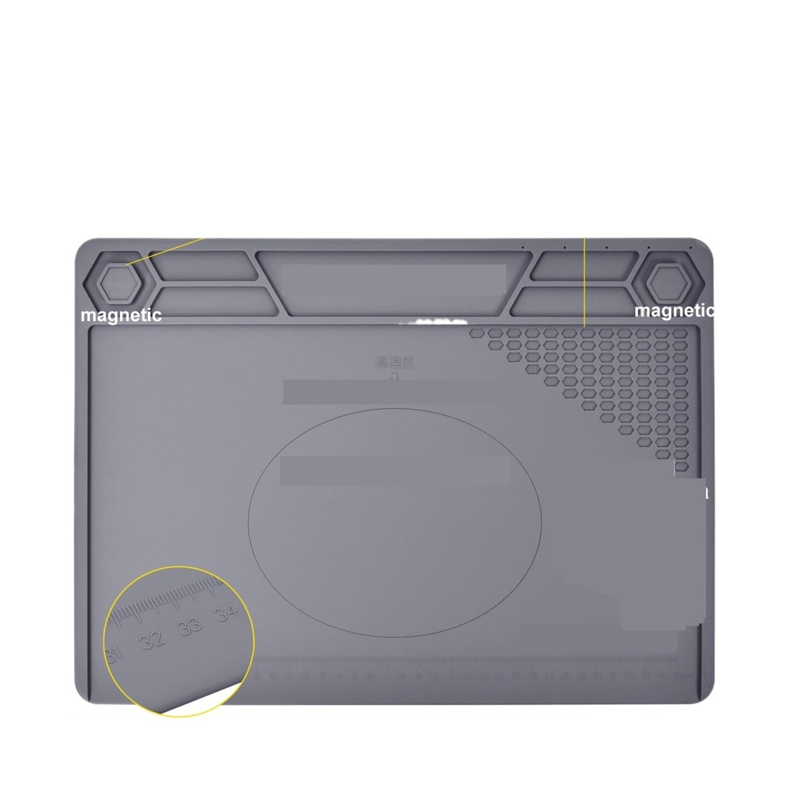 Arbeitsmatten zum Schweißen Schweißen Silikon Pad Wärmedämmung Arbeits Matte Hitzebeständige Löten Heißluftpistole Isolierung Pad Reparatur Werkzeuge (Color : TE-616 Silicone Pad)