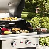 LANDMANN Grill gazowy Triton PTS 2.0 | Premium grill gazowy z pokrywką z podwójnymi ściankami i termometrem w pokrywie | ruszt do grillowania z emaliowanego żeliwa zapewnia doskonały branding