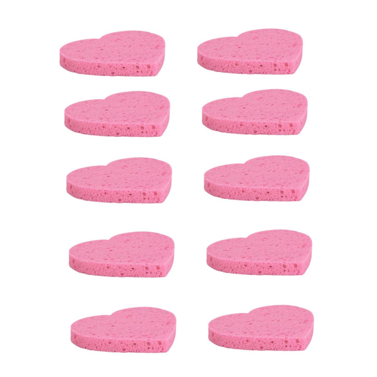 Ipetboom 30Pcs Heart Shape Facial Sponges Makeup Removal and Exfoliation for Women Soft Pulp Pads for Deep Cleaning and Pore Care present for Friends and Family