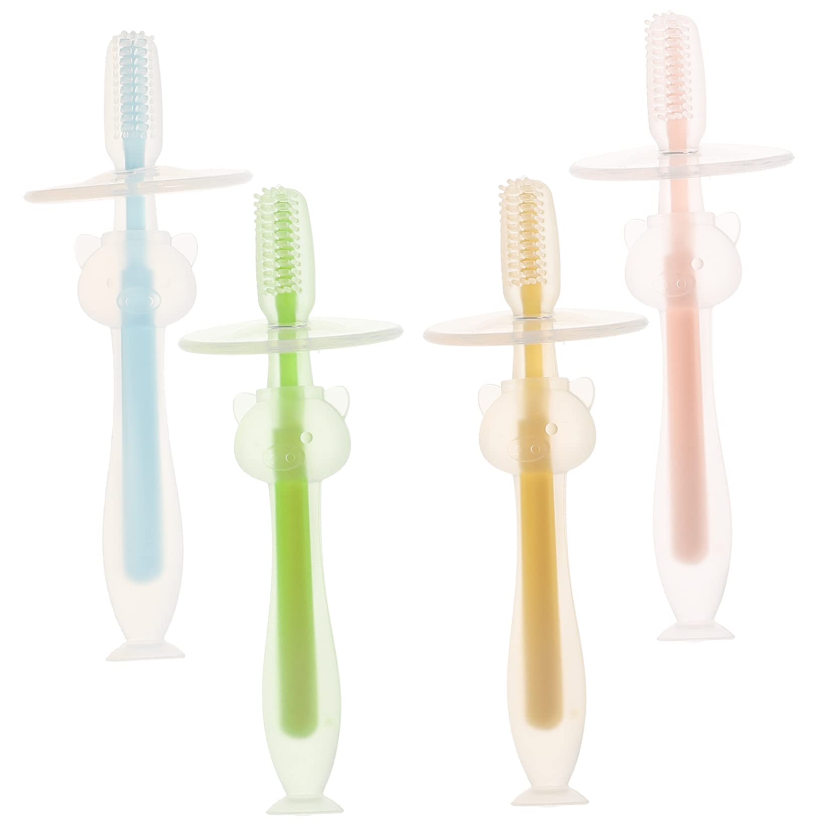 VALICLUD 4 Set Spazzolino Da Denti Per Formazione Infantile Dente Spazzolino Da Denti Per Neonati Spazzolino Da Denti in Silicone Per Gel Di Silice 4 Pezzi*4