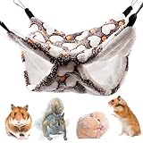 Yoosso Kleine Hängematte für Haustiere, Kleintierhöhle 30 * 28cm Flauschige Hängebett Doppelschicht Haustier Hängende Bett Weiche Warme Haustierkäfighängematte Haustiere