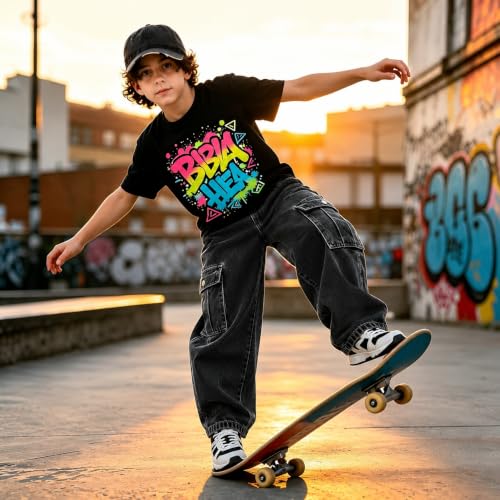 Tenfinordi Boys Barrel Cargo Jeans