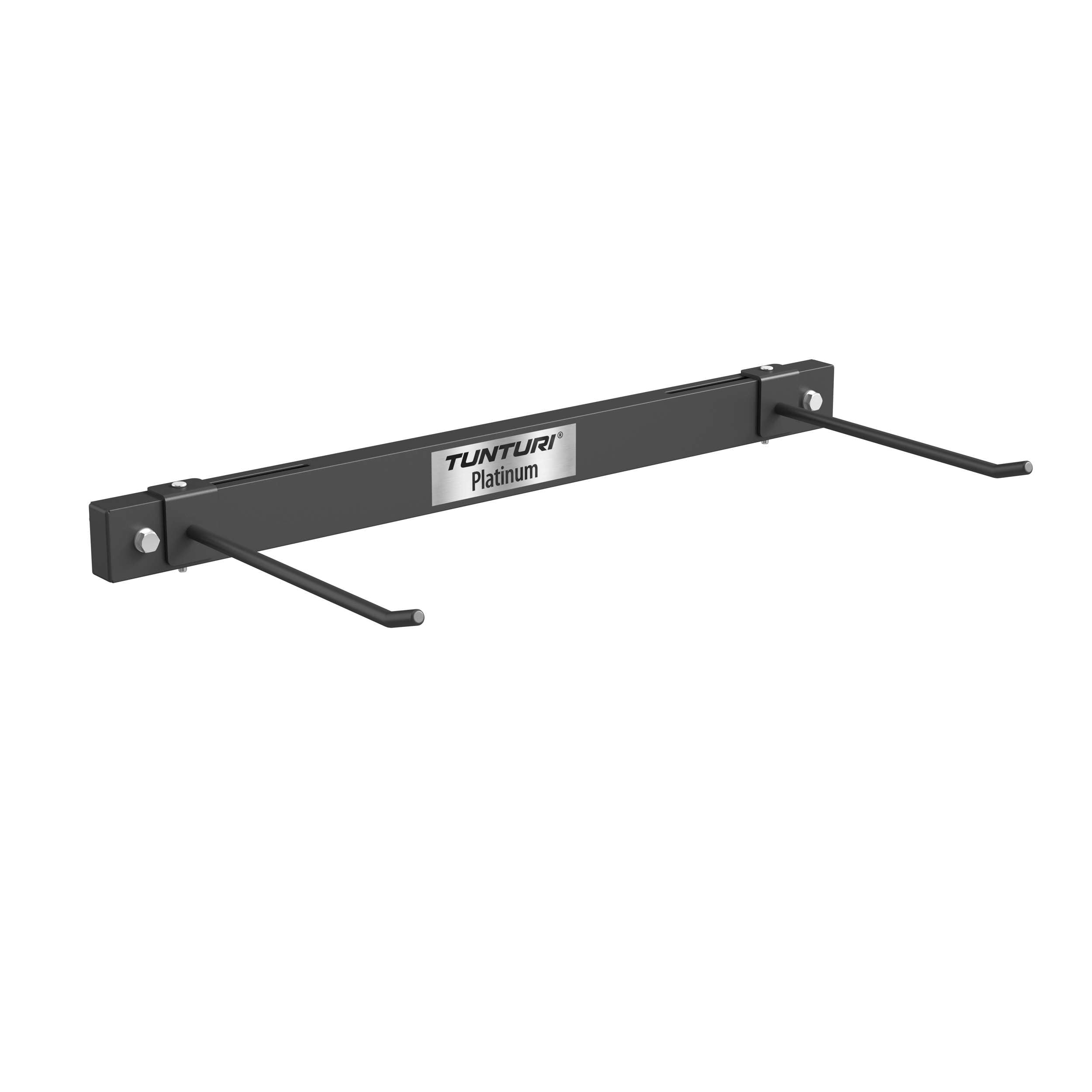 Tunturi Platinum - Soporte de pared para esterilla de fitness, montaje en pared, fácil instalación, color negro