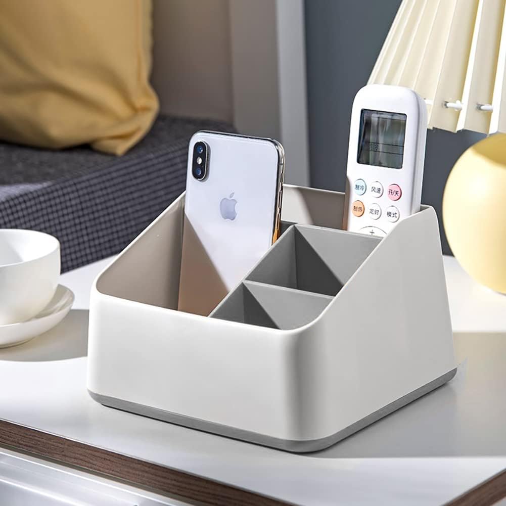 KASTWAVE Remote Control holder, Remote Holder Caddy Organizer for Bed Table TV Pencil Pen Desk Remote Control Holder Caddy Tray Basket for Desk Table Office