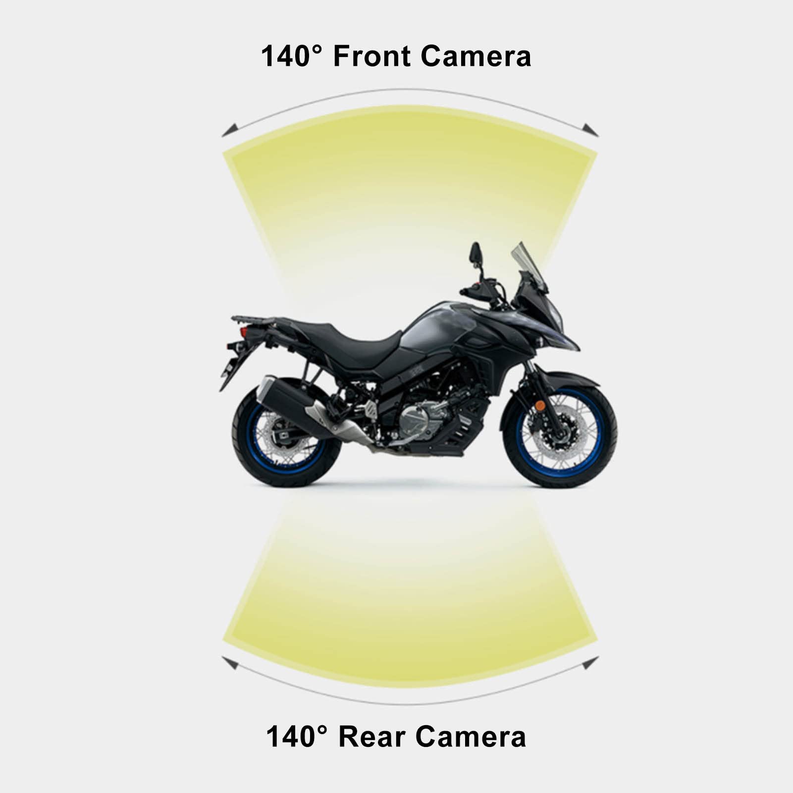 Kamera Motocyklowa D Podwójna Kamera i Nagrywanie z tyłu. Nagrywanie z Obiektywem Szerokokątnym 080P. Rejestrator z Kamery Motocyklowej