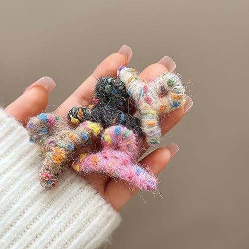 Pequeñas pinzas de pelo peludas mini para mujer miniatura 2