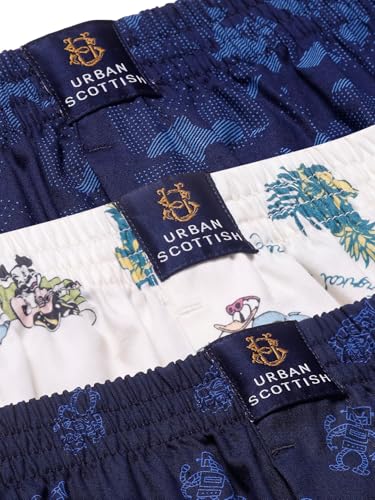 Image of Urban Scottish Ultra-Comfortable Men's Boxer Pants - 100% Cotton Material with A Stylish Print - Soft and Stretchy Elastic Waist Band - Dynamic Movement and Hardwearing Stitching - Breathable with A Gentle Snug Fit