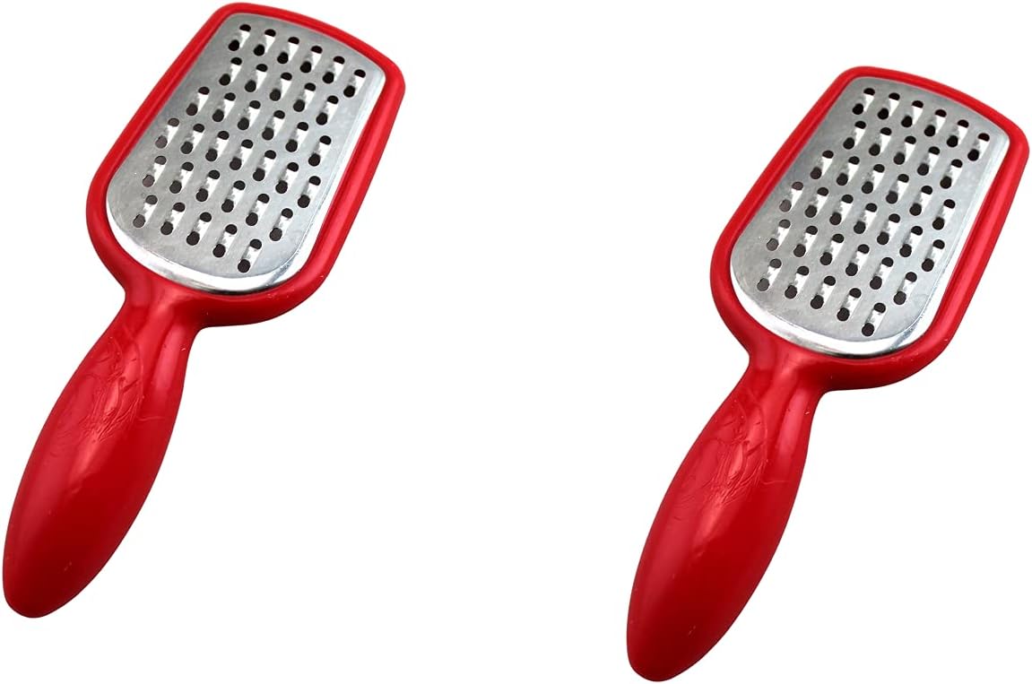 2 Pcs. Stainless Steel Mini Grater Cheese Garlic Nutmeg Chocolate 5" BPA Free Home