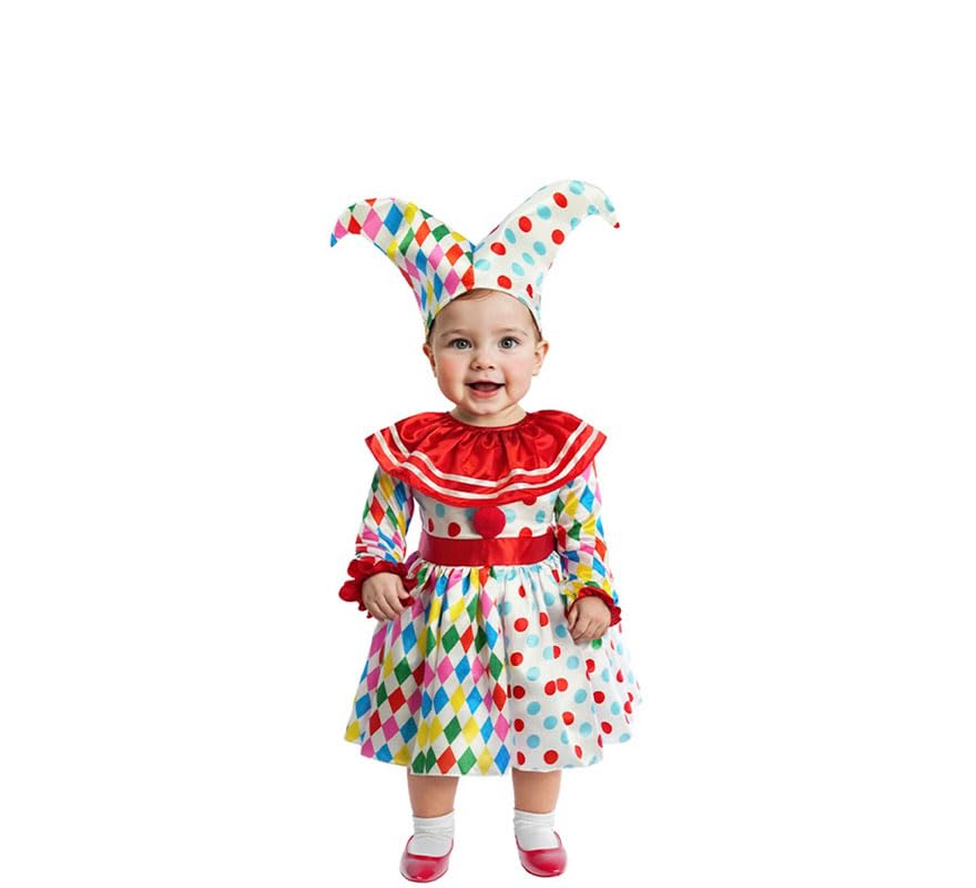 ZZ DISFRAZZES | Disfraz de Arlequina Colores para bebé (12-18 meses)